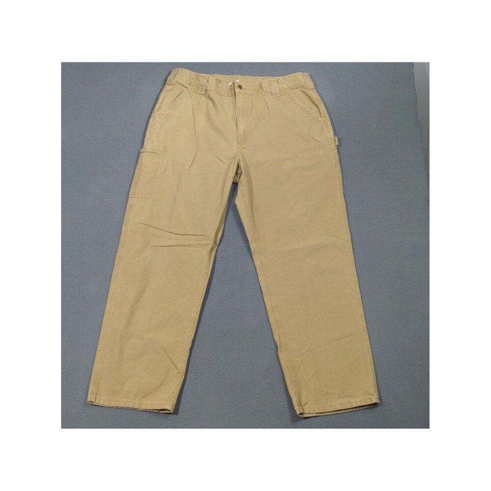Carhartt Pants Men's 40x32 Khaki Tan Dungaree Fit Carpenter loop B161 DKH